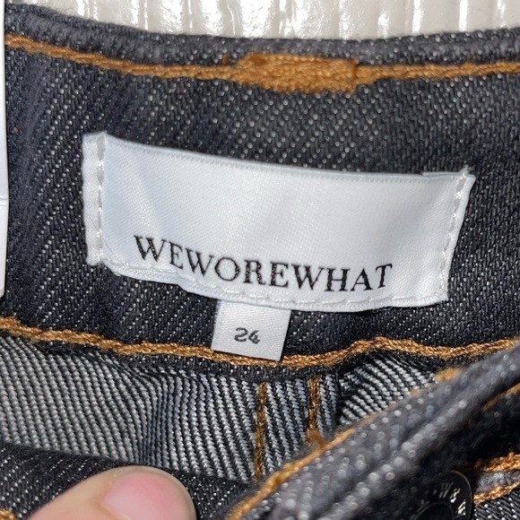 NWT WEWOREWHAT Revolve High Rise Dad Jeans Wide Leg Size 24 - Picture 6 of 8